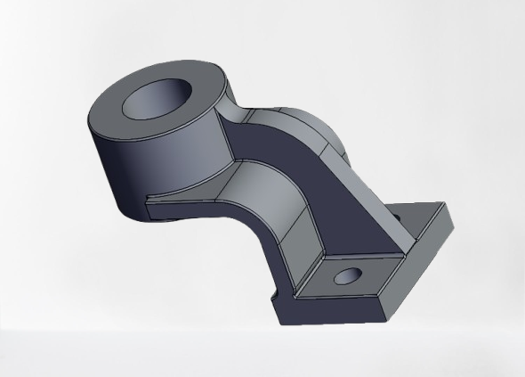 Support de montage sur mesure conçu en CAO - Mekadd